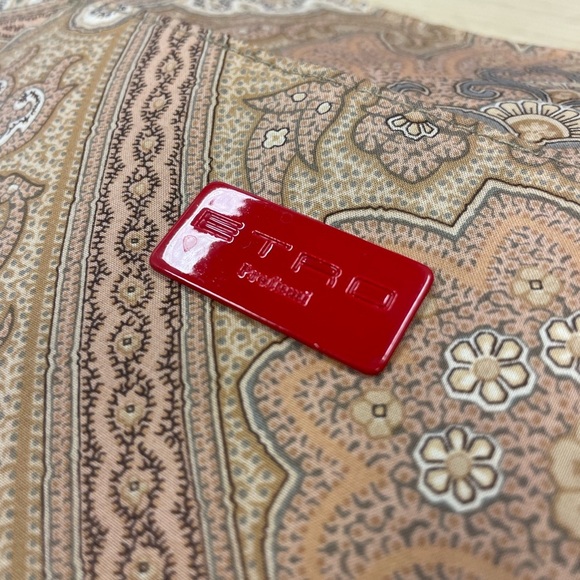 ETRO Profumi Tan Red & Gray Paisley Bag - Picture 4 of 6